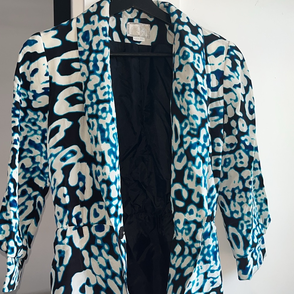 Alberto Makali silk print jacket blazer